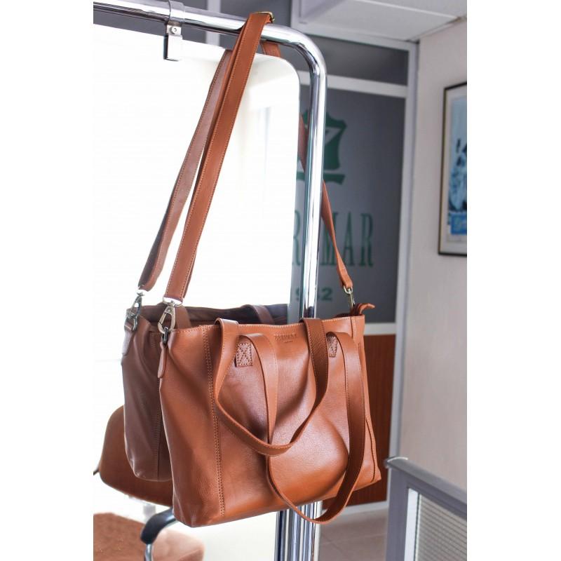 zerimar shoes Bolso de piel con cremallera y doble asa 27x40x12 cm YOURS Descuento
