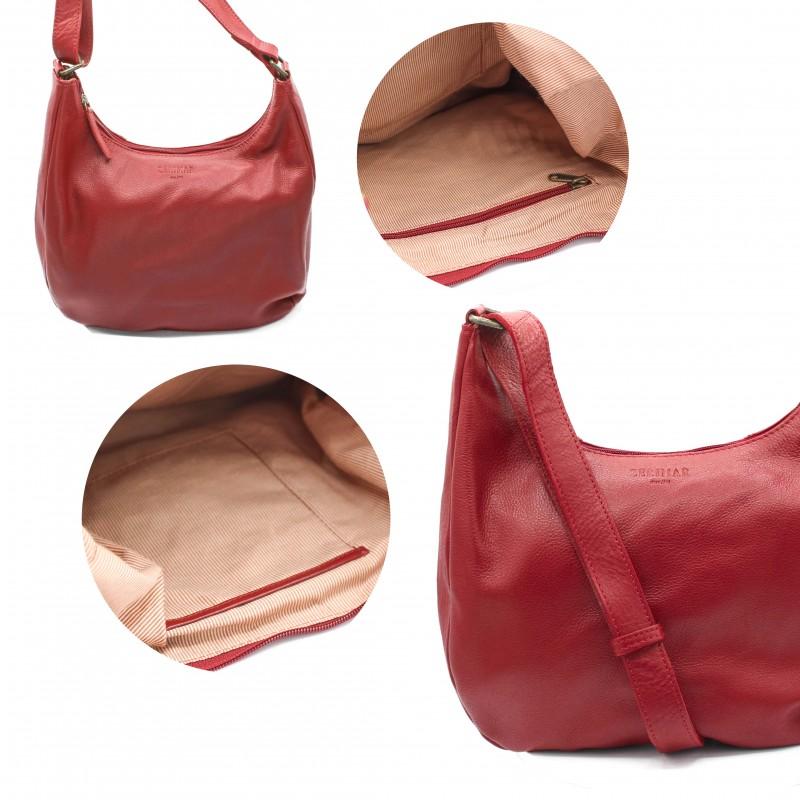 zerimar shoes Bolso de piel con cremallera 22x19x8 cm MINE Tienda