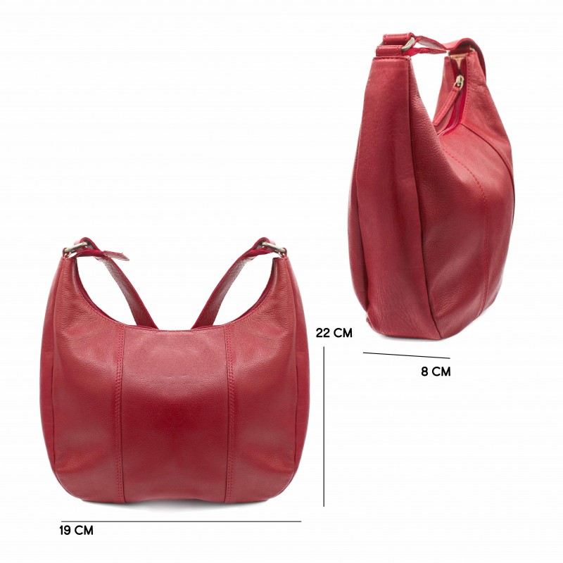 zerimar shoes Bolso de piel con cremallera 22x19x8 cm MINE Tienda