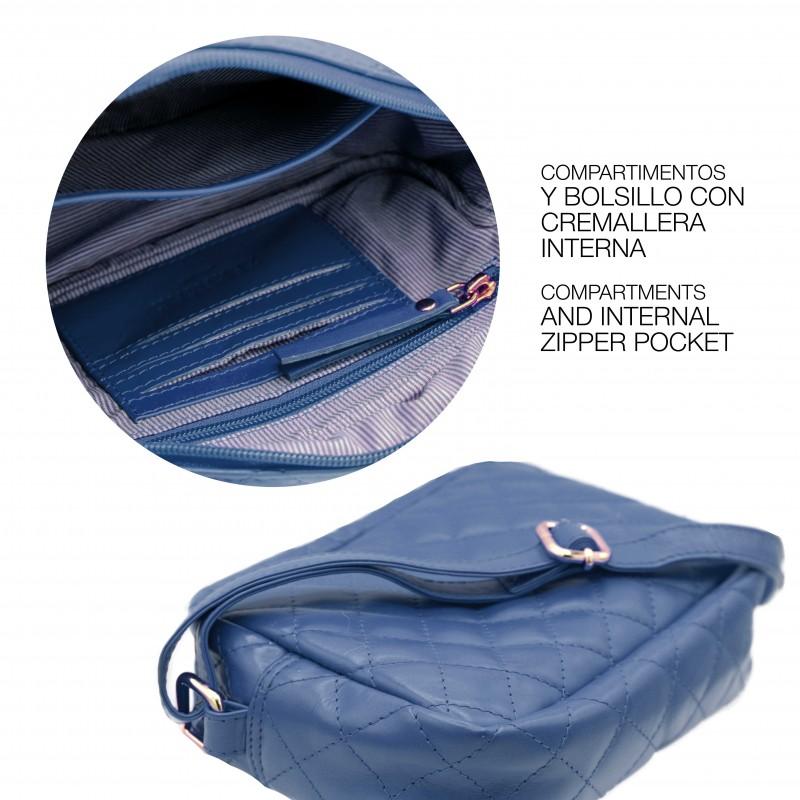 zerimar shoes Bolso bandolera acolchado de piel 15x20x6 cm Liquidación