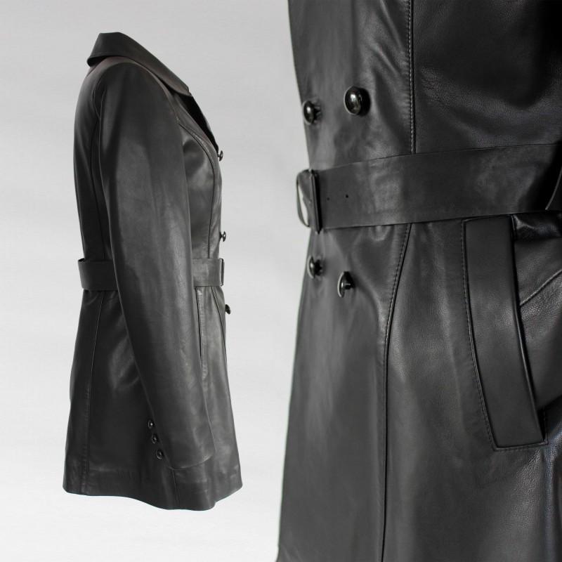 zerimar shoes Gabardina corta con botones modelo MESSHO Mejor oferta