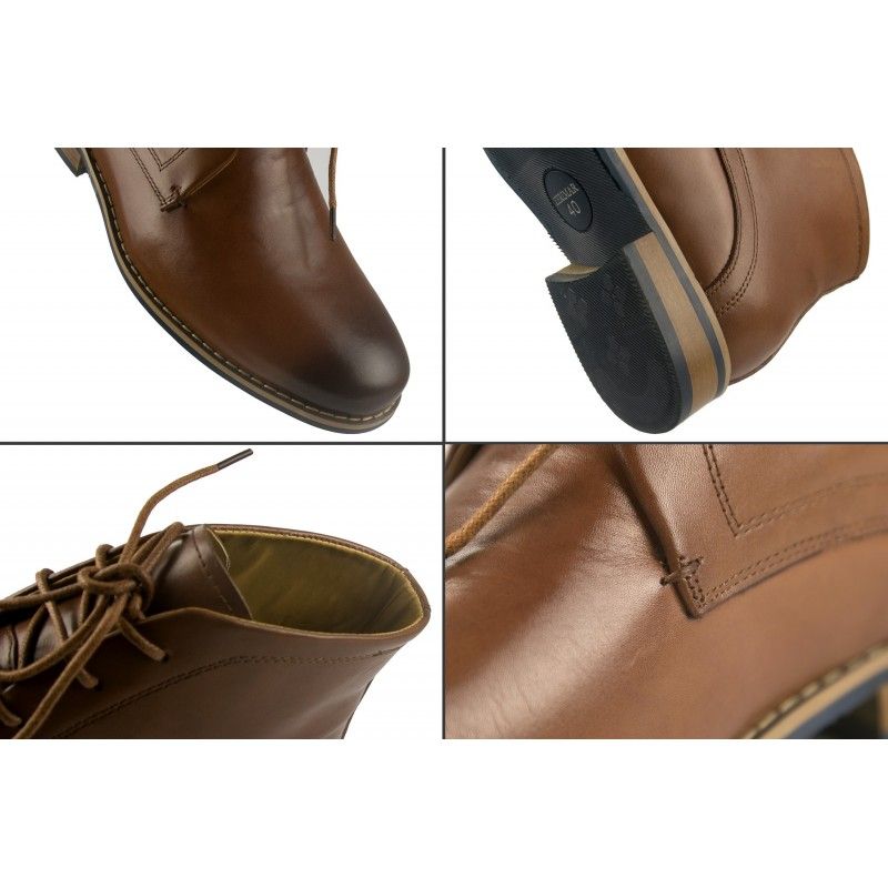 zerimar shoes Botas de vestir de piel con alzas que aumentan la altura 7 cm Última moda