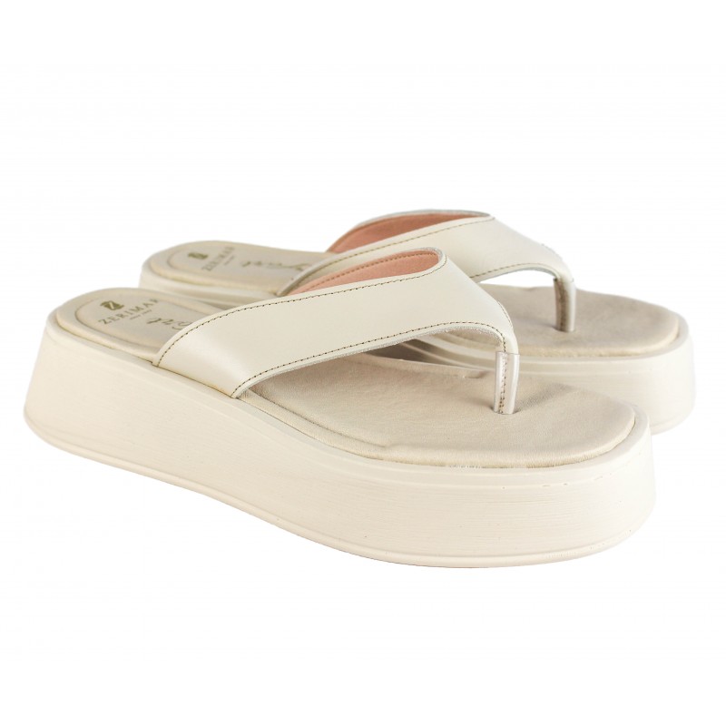 zerimar shoes Chanclas de piel con plataforma modelo DMR Grandes ahorros
