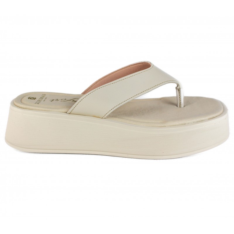 zerimar shoes Chanclas de piel con plataforma modelo DMR Grandes ahorros