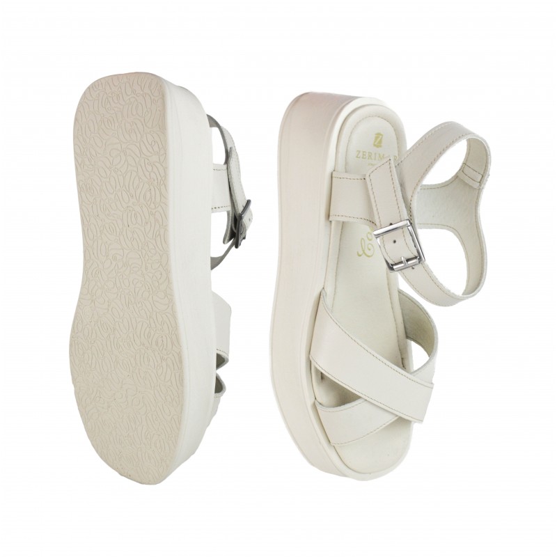 zerimar shoes Sandalias de piel con plataforma modelo NFT Rebajas de fin de temporada