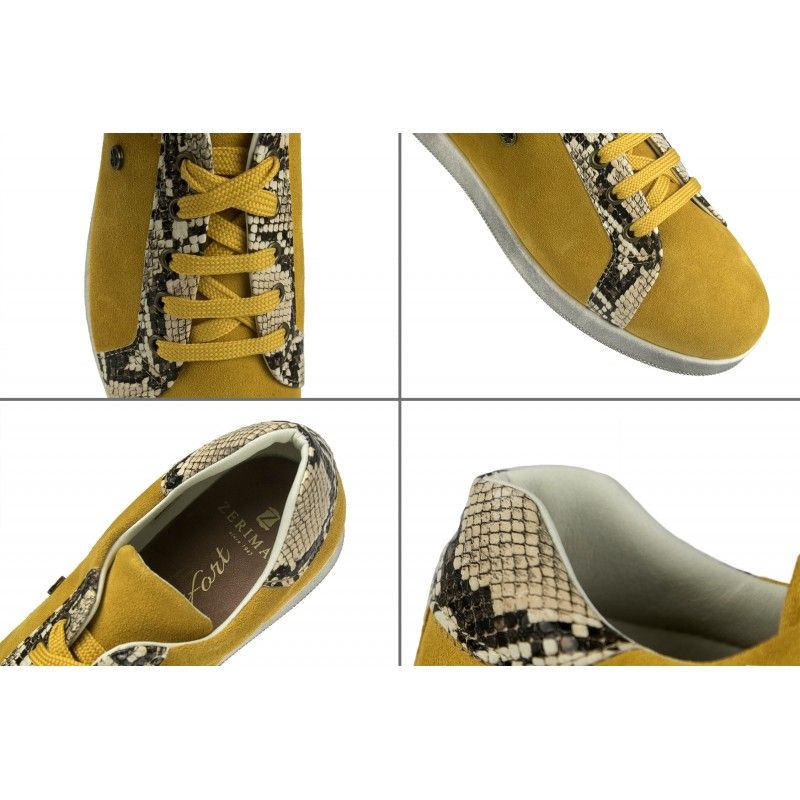 zerimar shoes Sneakers de piel de colores con estampado de python Rebajas