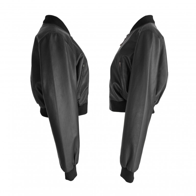 zerimar shoes Bomber corta de piel con cremallera modelo MITES Venta caliente