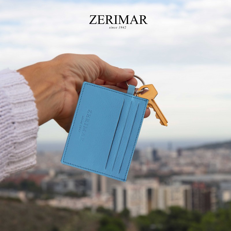 zerimar shoes Tarjetero de piel con llavero 8 5x10 cm BLUNDY Los más vendidos