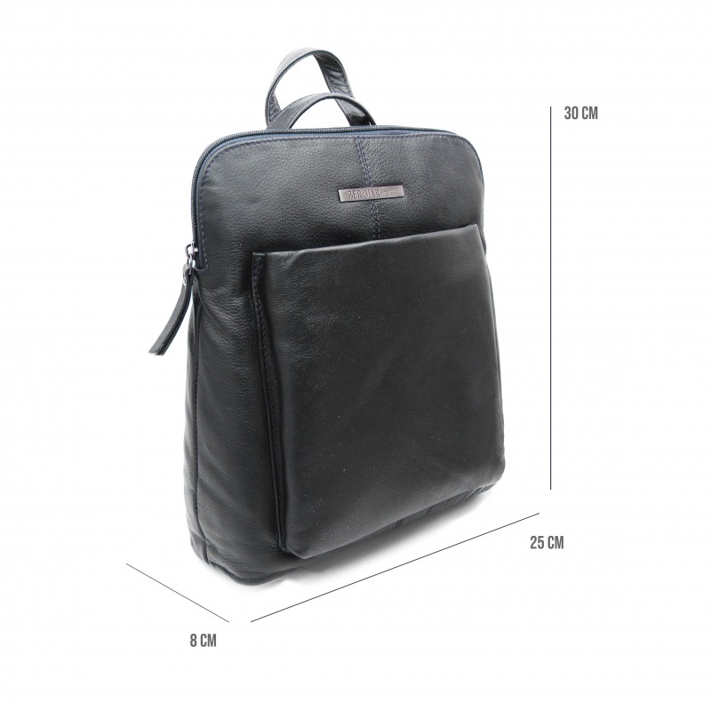 zerimar shoes Mochila de piel cremallera 30x8x25 cm Liquidación
