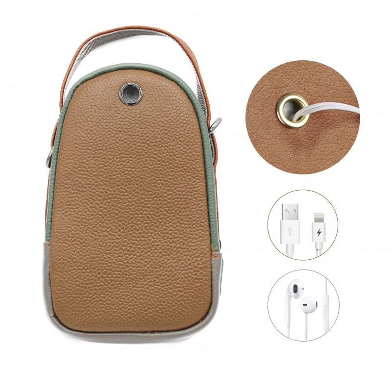 zerimar shoes Bolso bandolera de piel multibolsillos 19x10x9 cm Mejor oferta