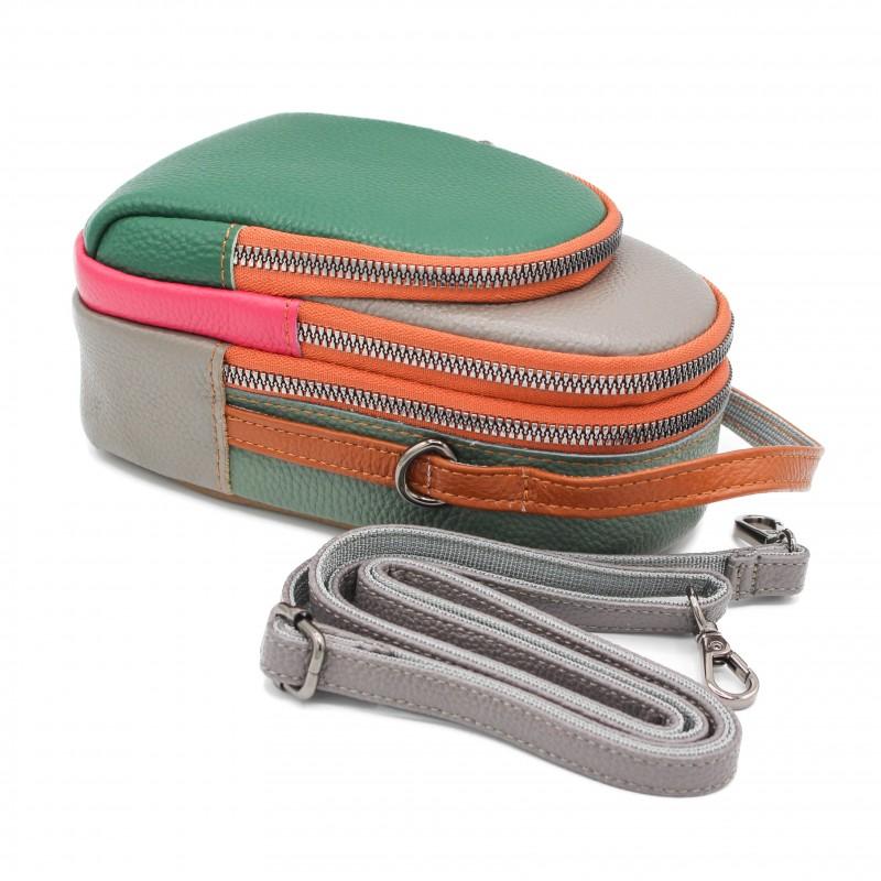 zerimar shoes Bolso bandolera de piel multibolsillos 19x10x9 cm Mejor oferta