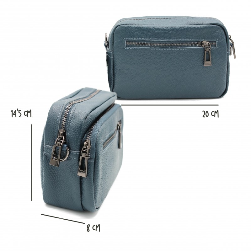 zerimar shoes Bolso bandolera de piel con correa ancha 14'5x20x8 cm Envío gratis