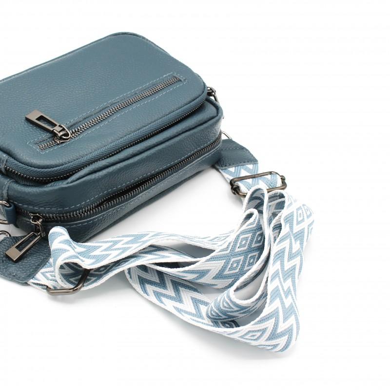 zerimar shoes Bolso bandolera de piel con correa ancha 14'5x20x8 cm Envío gratis