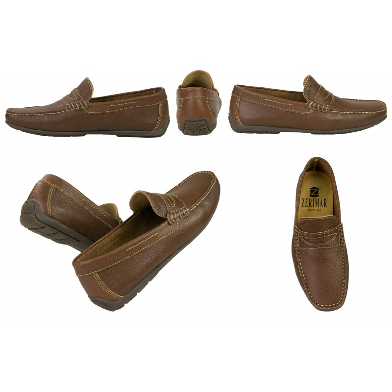 zerimar shoes Mocasines antifaz de piel en varios colores con costura COMPRAR AHORA