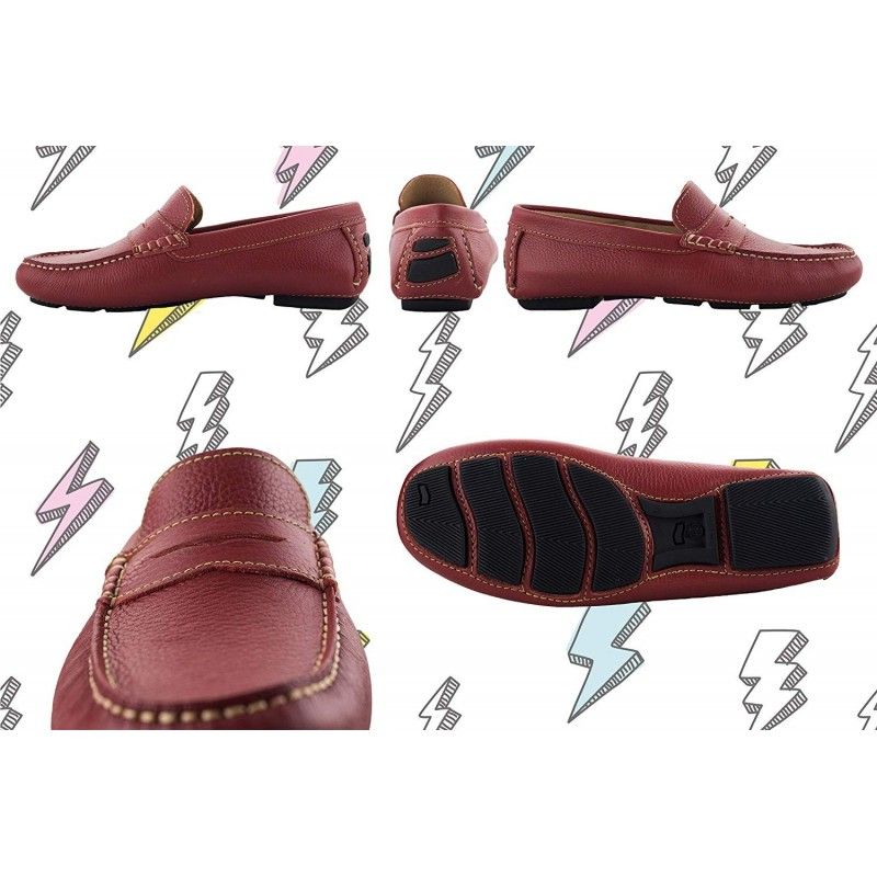 zerimar shoes Mocasines de piel para hombre con antifaz Último día