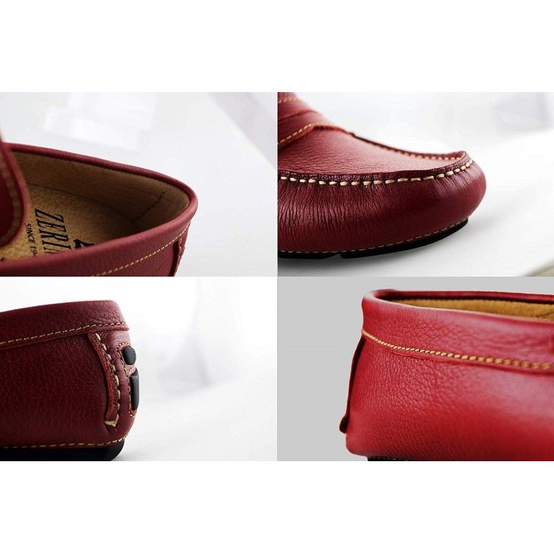 zerimar shoes Mocasines de piel para hombre con antifaz Último día