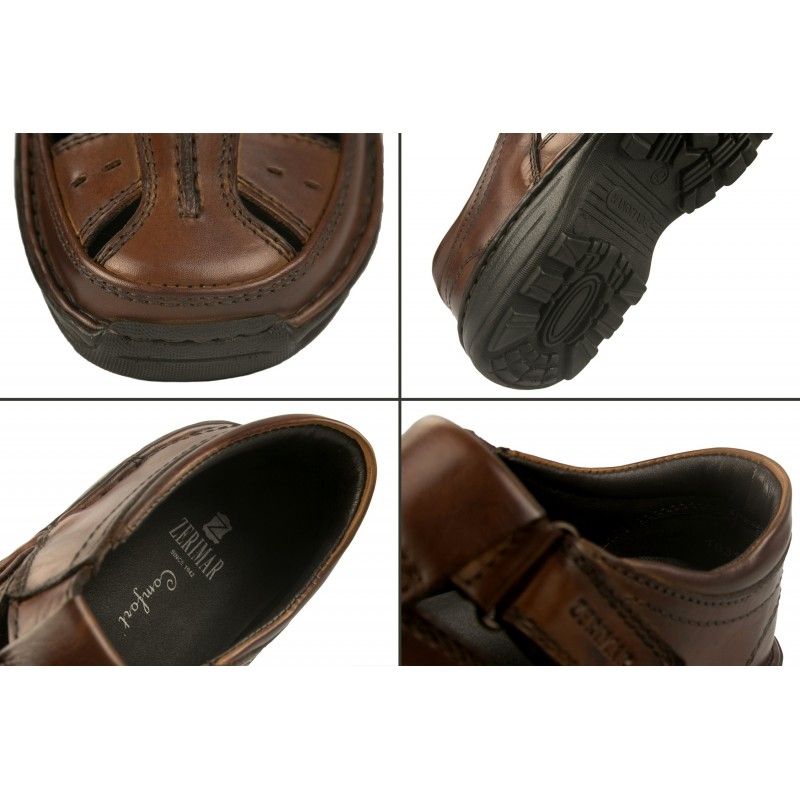 zerimar shoes Sandalias de hombre de piel de trekking o senderismo Promoción por tiempo limitado