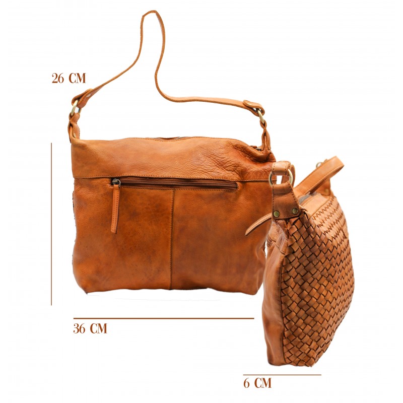 zerimar shoes Bolso de piel trenzado 36x26x6 cm Envío internacional gratuito