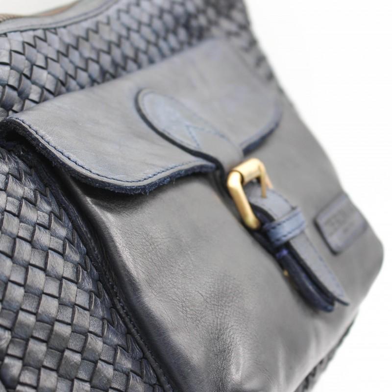 zerimar shoes Bolso de piel trenzado 30x20x10 cm Tienda de fábrica