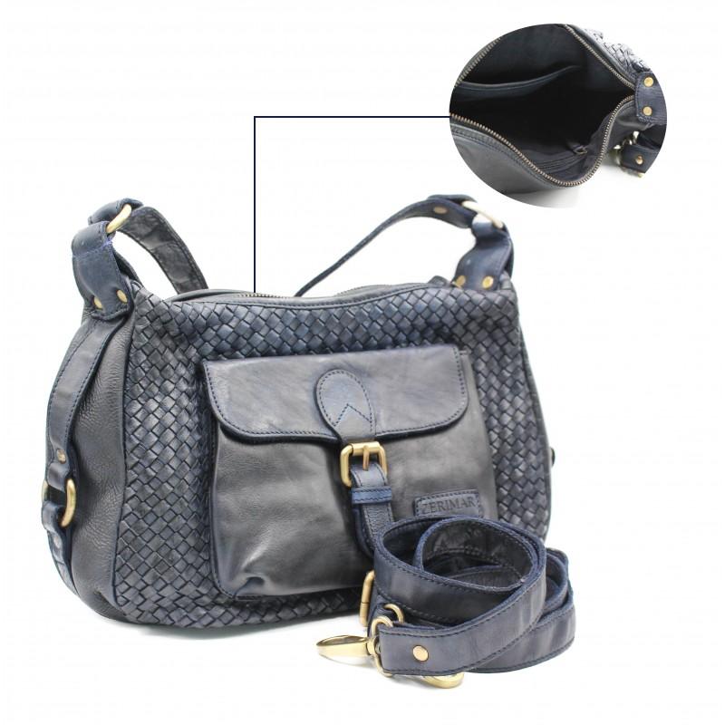 zerimar shoes Bolso de piel trenzado 30x20x10 cm Tienda de fábrica