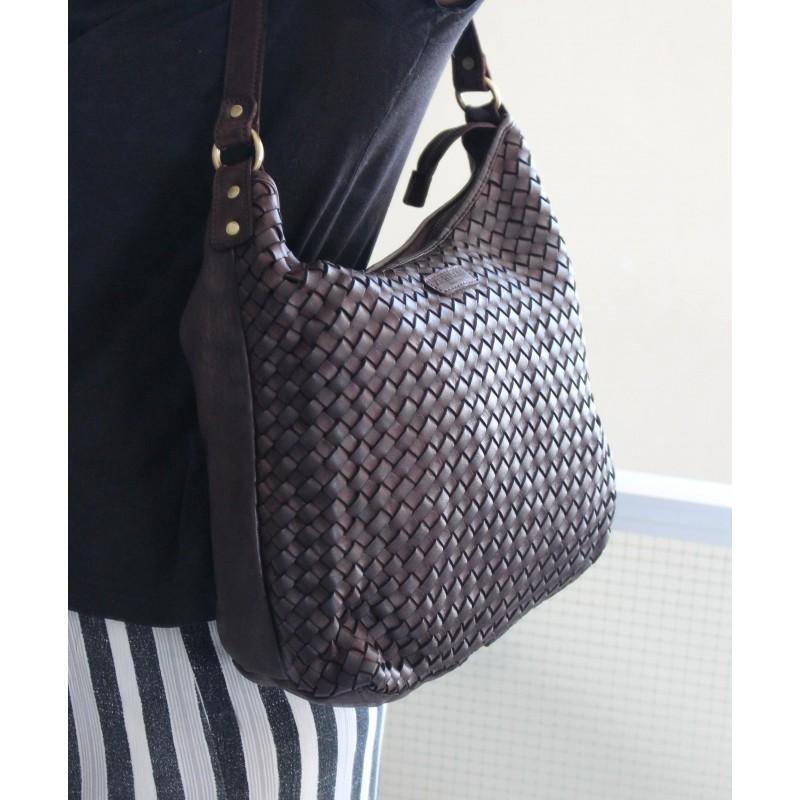 zerimar shoes Bolso de piel trenzado 38x28x10 cm Limitado a 3 días