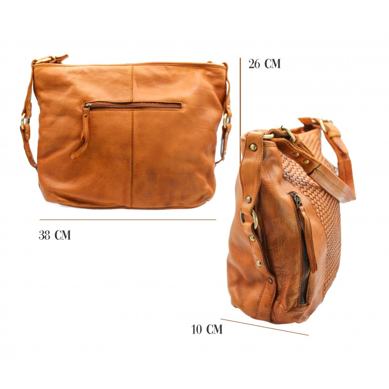 zerimar shoes Bolso de piel trenzado 38x26x10 cm Ahorra y exporta