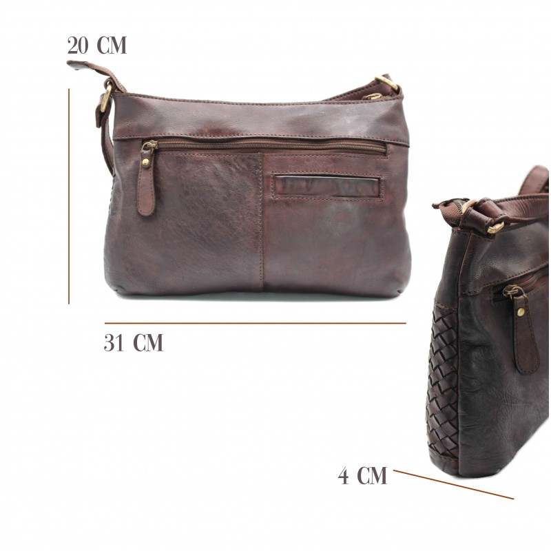 zerimar shoes Bolso de piel trenzado 31x20x4 cm Precios de Black Friday