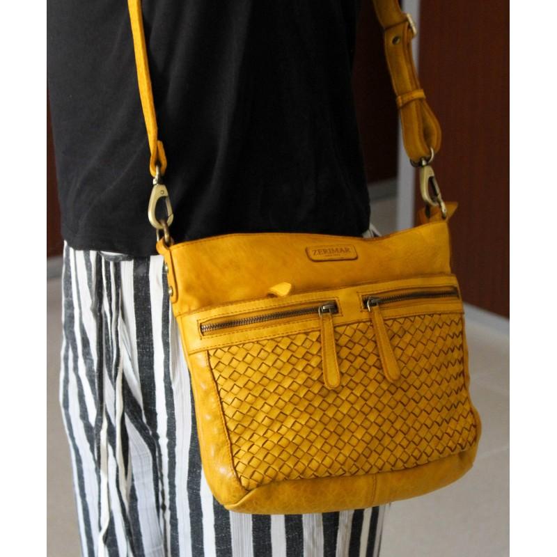 zerimar shoes Bolso de piel trenzado 26x30x10 cm Libre de impuestos