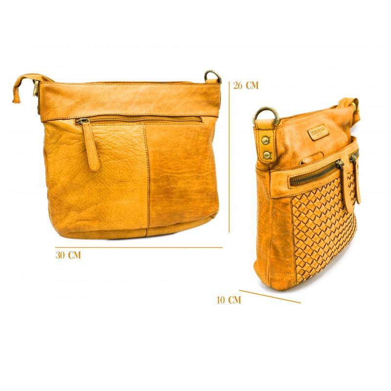 zerimar shoes Bolso de piel trenzado 26x30x10 cm Libre de impuestos