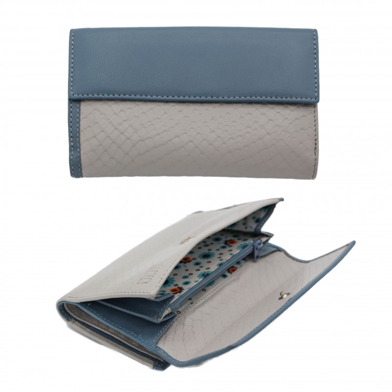 zerimar shoes Cartera de piel de mujer grabado reptil 17x10 5 cm Descuentos del mes