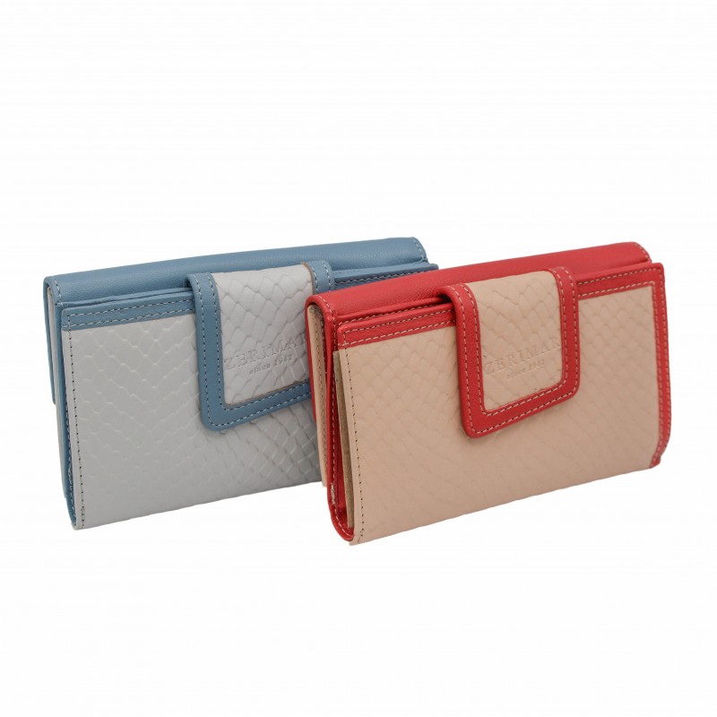 zerimar shoes Cartera de piel de mujer grabado reptil 17x10 5 cm Descuentos del mes