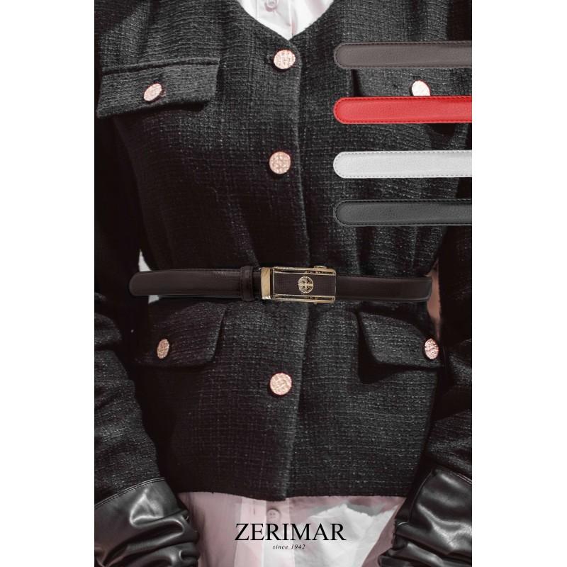 zerimar shoes Cinturon de piel con hebilla automatica modelo TOHE Oferta exclusiva