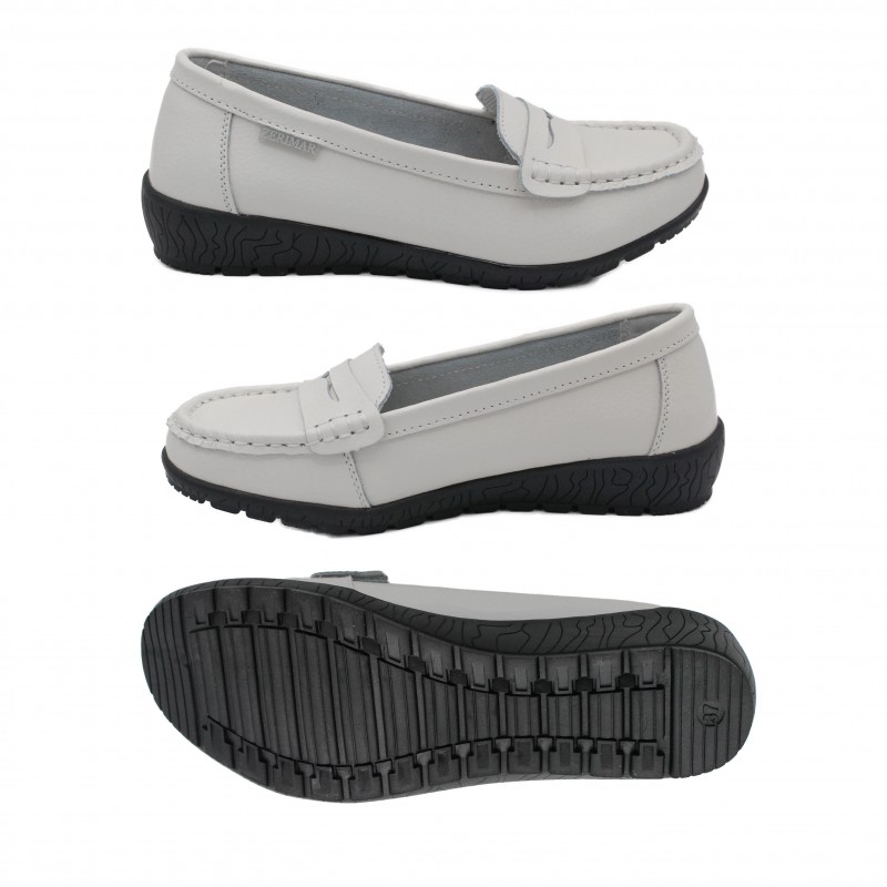 zerimar shoes Mocasines de piel con suela negra Precio ultrabajo