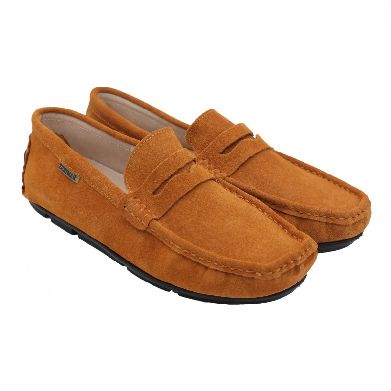 zerimar shoes Mocasines de ante natural con antifaz modelo BONNY 2025