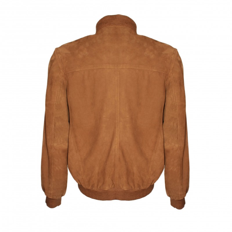 zerimar shoes Chaqueta de ante con bolsillos y cuello de punto SOJUO Outlet online