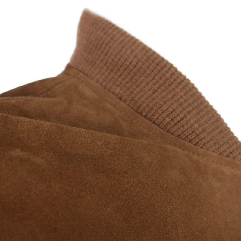 zerimar shoes Chaqueta de ante con bolsillos y cuello de punto SOJUO Outlet online