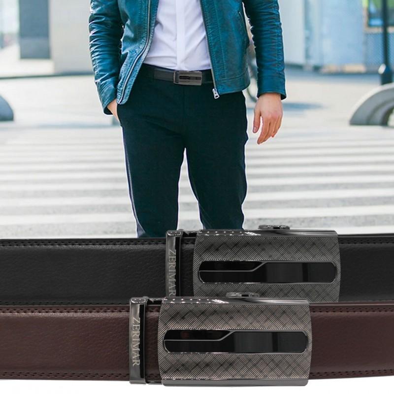 zerimar shoes Cinturón de piel con hebilla automatica modelo VEDO Ofertas