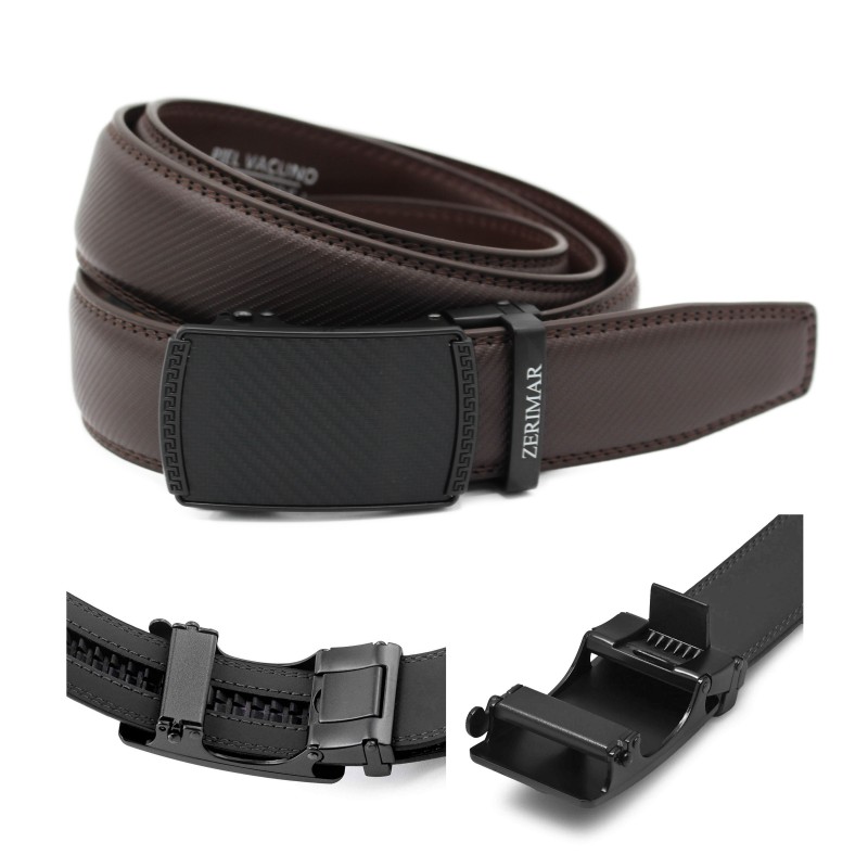 zerimar shoes Cinturón de piel con hebilla automatica modelo PRECA En oferta