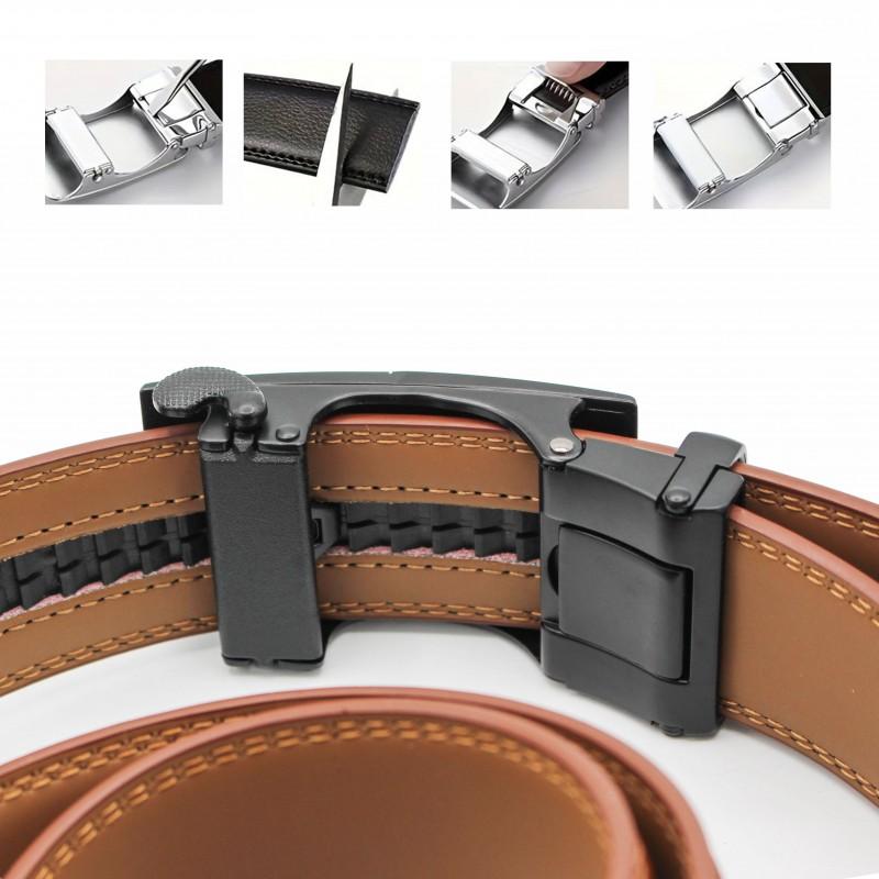 zerimar shoes Cinturón de piel con hebilla automatica modelo BASTA Gran oferta