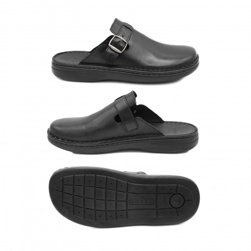 zerimar shoes Zuecos de piel con hebilla modelo BOSTON Los más vendidos