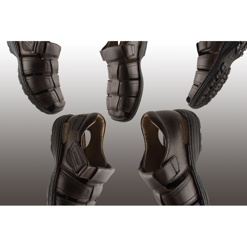 zerimar shoes Sandalia de piel cerrada con velcro modelo KUNO Descuento