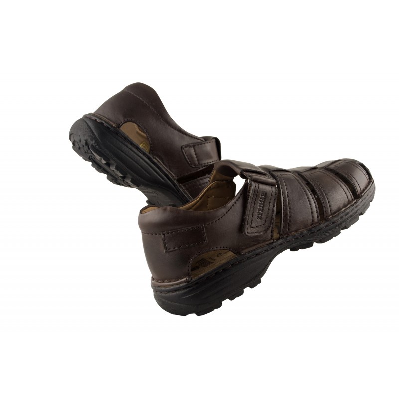 zerimar shoes Sandalia de piel cerrada con velcro modelo KUNO Descuento