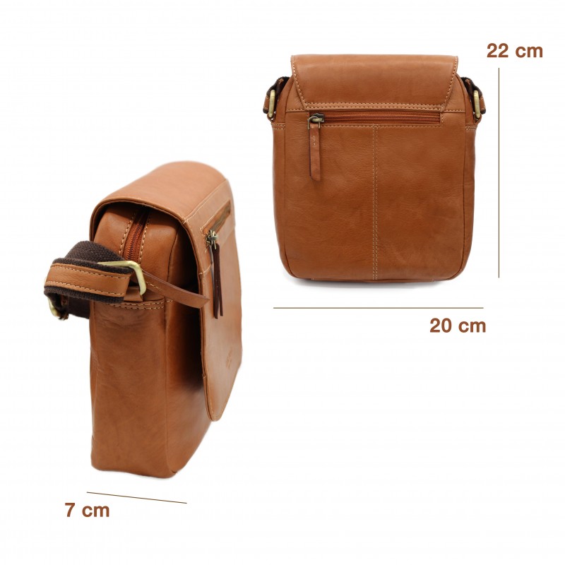 zerimar shoes Bolso bandolera de piel modelo ZIMAR 22x20x7 cm Solo hoy