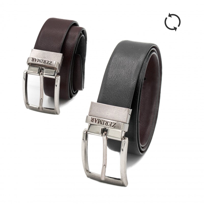 zerimar shoes Cinturón de piel 34 mm modelo reversible BHAIK Envío internacional gratuito