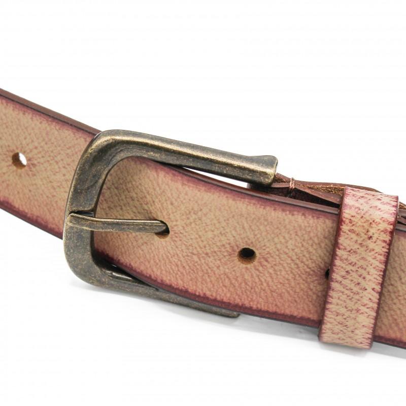 zerimar shoes Cinturón de piel con degradado 39 mm modelo NATURAL Libre de impuestos