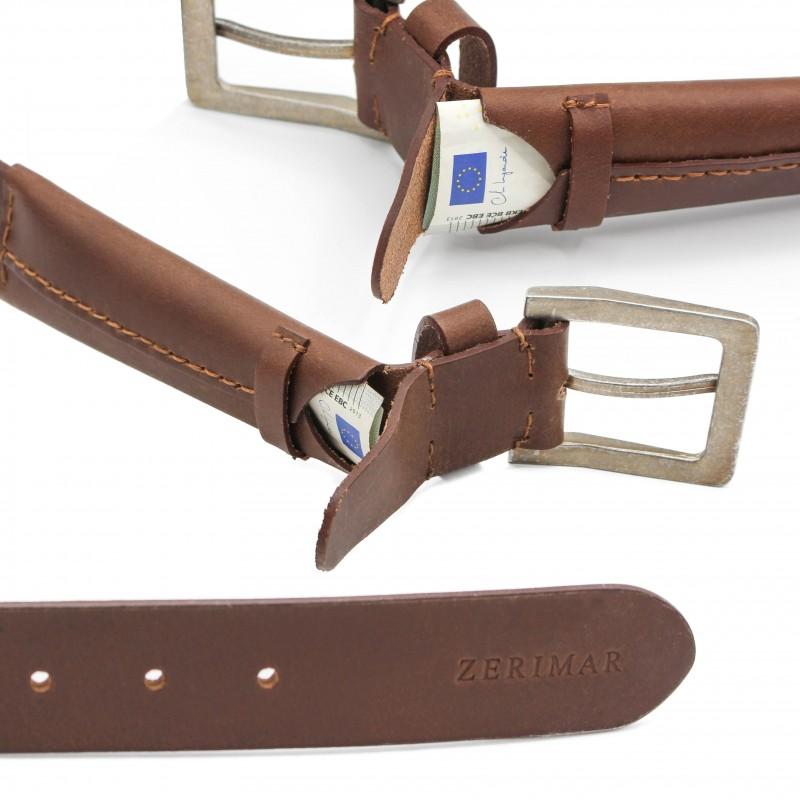 zerimar shoes Cinturón de piel con bolsillo interno modelo PAMAJA Última moda