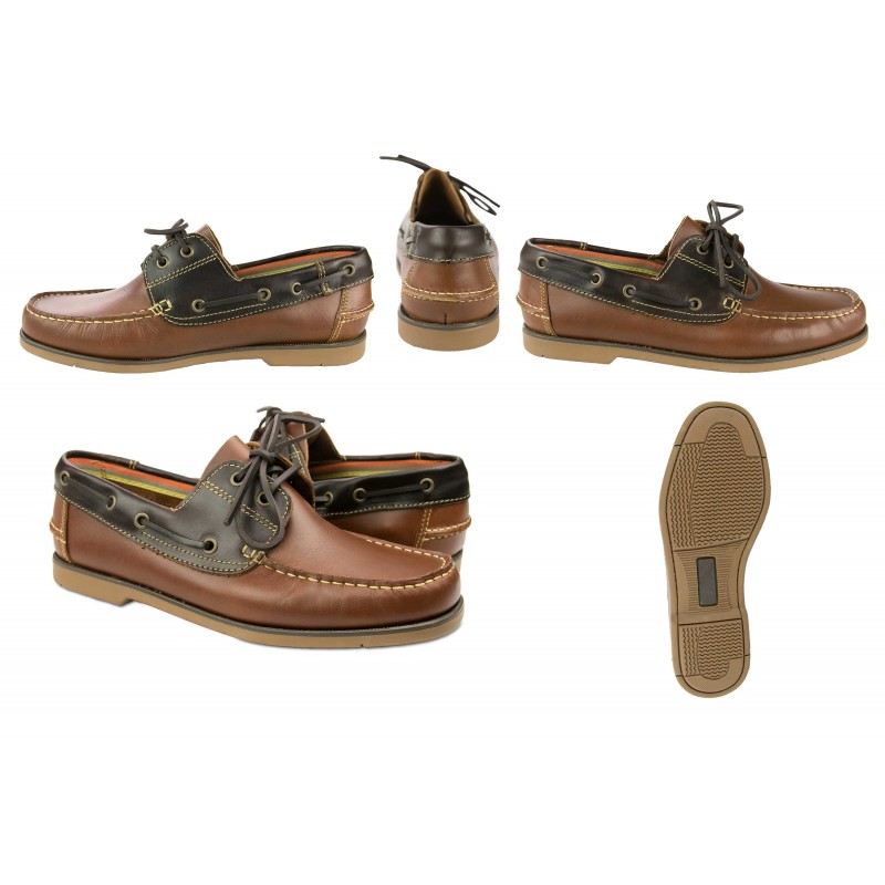 zerimar shoes Náuticos de piel ligeros con cordones modelo BICO Ofertas especiales