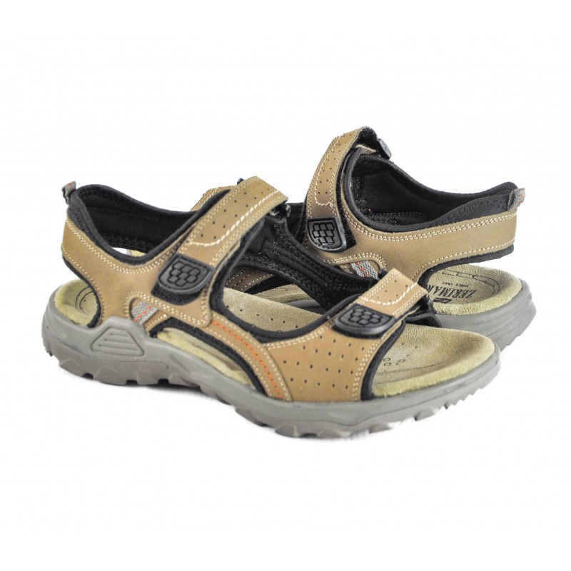 zerimar shoes Sandalias de piel MOUNTAIN con cierre de velcro En línea