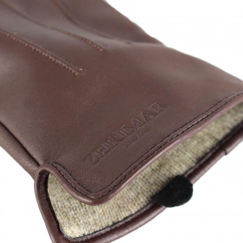 zerimar shoes Guantes de piel para hombre modelo FLOWK Libre de impuestos