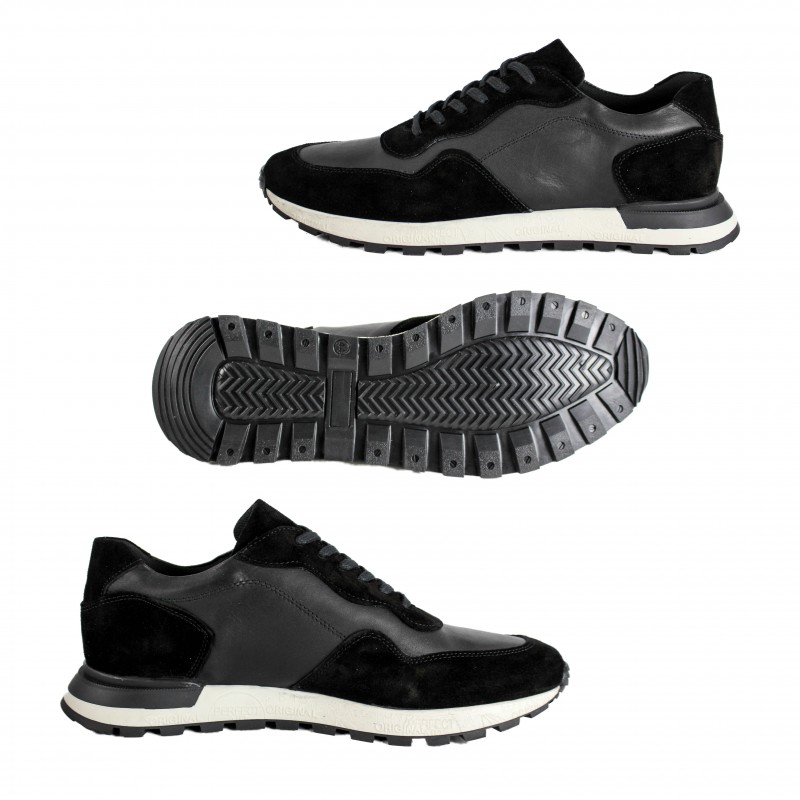zerimar shoes Sneakers de piel combi con detalle relieve Oferta exclusiva